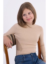 Jersey de niña de manga larga, de punto.