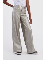 Pantalon large, métallisé