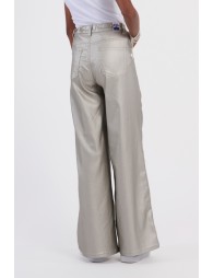 Pantalon large, métallisé