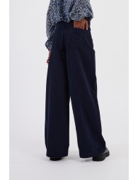 Pantalon large à plis