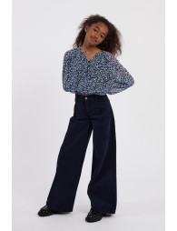 Pantalon large à plis