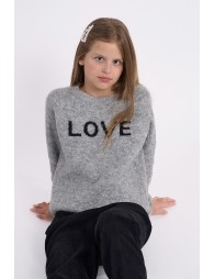 Jersey de niña de manga larga, con estampado ¨LOVE¨.
