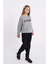 Jersey de niña de manga larga, con estampado ¨LOVE¨.