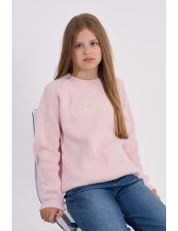 Jersey de niña de manga larga, con estampado ¨LOVE¨.