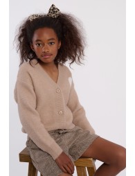 Gilet oversize en maille, motif cœur