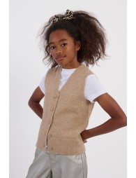 Gilet sans manches, maille à sequins