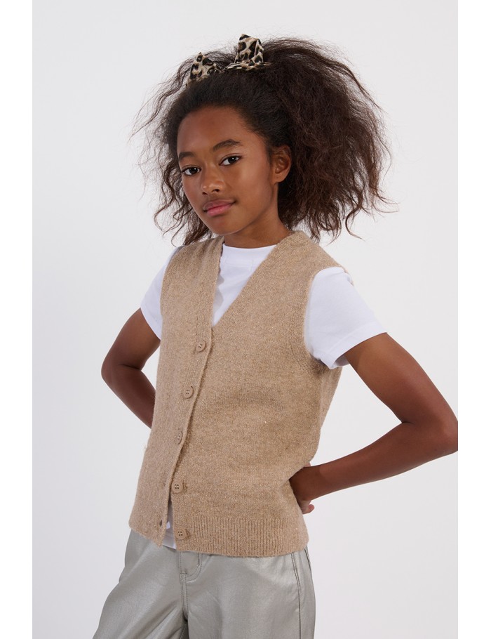 Gilet sans manches, maille à sequins
