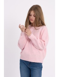 Pull en maille, finition festonnée