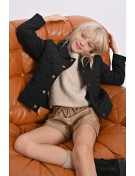 Chaqueta de niña de manga larga, acolchada.