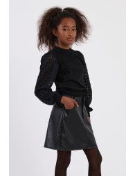 Short faux leather skirt
