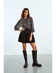 Blouse imprimée en semi-tansparence