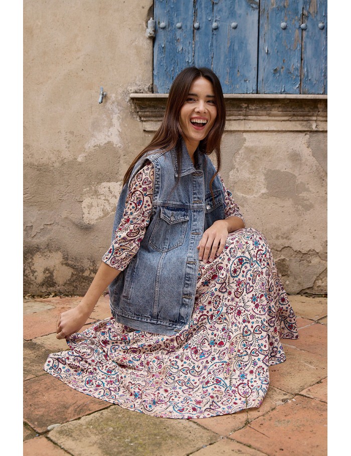 Robe longue imprimé bohême