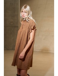 Ruched shirt dress