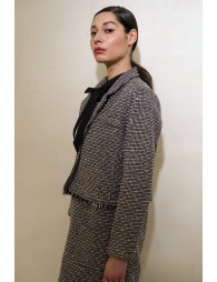 Blazer en tweed et sequins
