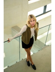 Veste sans manches, imitation mouton