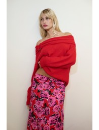 Long printed skirt