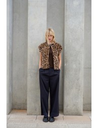 Pantalon large à plis