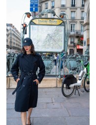 Belted trench coat