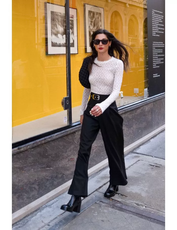 Top manches longues en semi-transparence