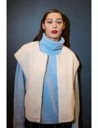 Veste sans manches texturée 