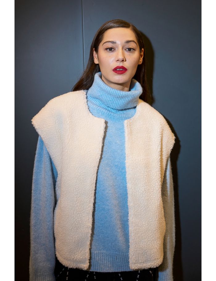 Veste sans manches texturée 