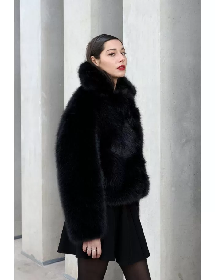 Blouson en fausse fourrure 