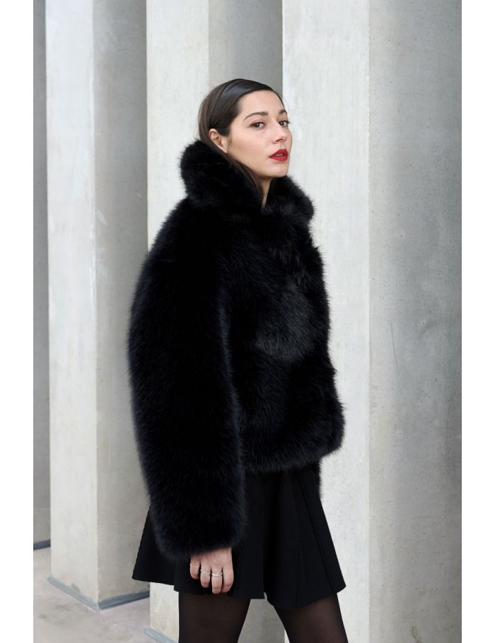 Faux fur jacket