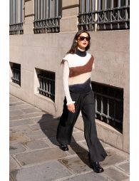 Pull sans manches en maille brossée