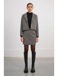 Tweed mini skirt