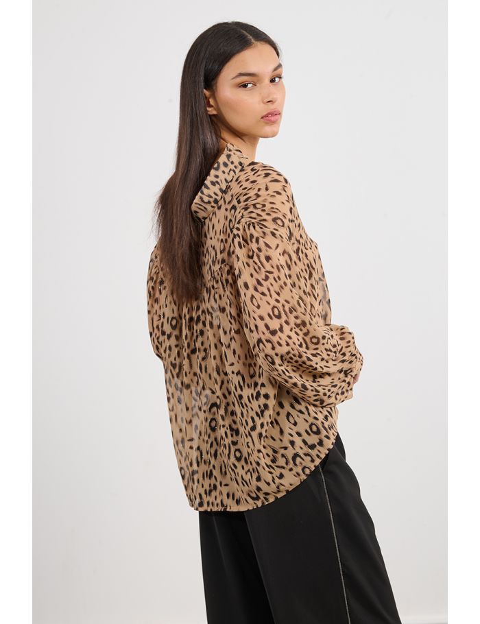 Camisade manga larga estampado animal