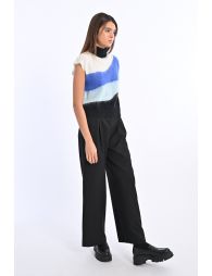 Pull sans manches en maille brossée
