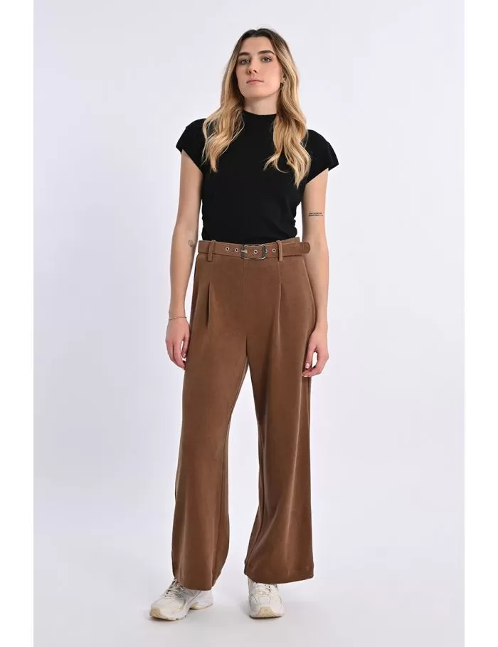Pantalon large en velours 