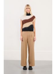 Pantalon large ceinturée
