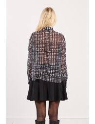 Blouse imprimée en semi-tansparence