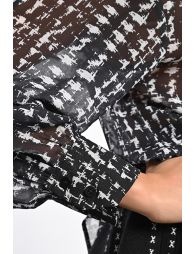 Blouse imprimée en semi-tansparence