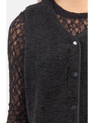 Sleeveless jacket, imitation sheepskin