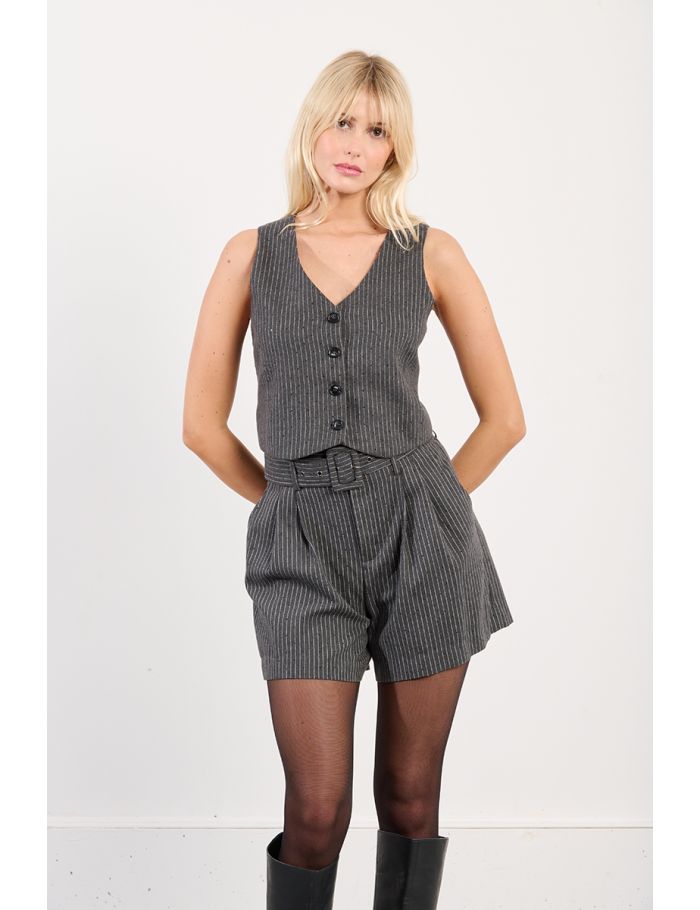 Shortcorto estampado rayas