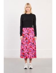 Long printed skirt