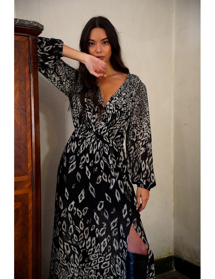 Vestido largo con estampado