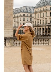Robe chemise en velours