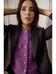 LADIES WOVEN SLEEVELESS JACKET