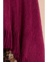 Soft fringed poncho