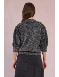 Textured and iridescent sweater