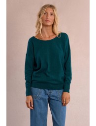 Pull en maille, dos en V