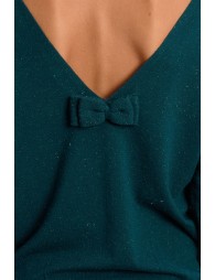 Pull en maille, dos en V
