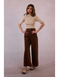 Wide pleated trousers