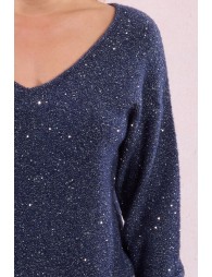 Jerseyde manga larga con abalorios brillantes