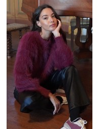 Brushed knit sweater