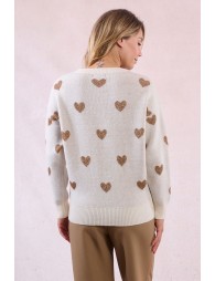 Jerseyde manga larga detalle corazones