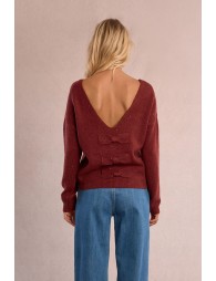 Pull dos nu à sequins